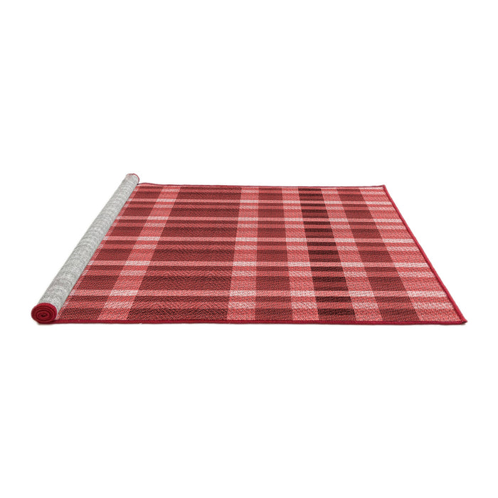 Sideview of Machine Washable Transitional Red Rug, wshpat1201rd