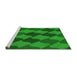 Sideview of Machine Washable Transitional Green Rug, wshpat1202grn