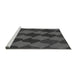 Sideview of Machine Washable Transitional Charcoal Black Rug, wshpat1202gry