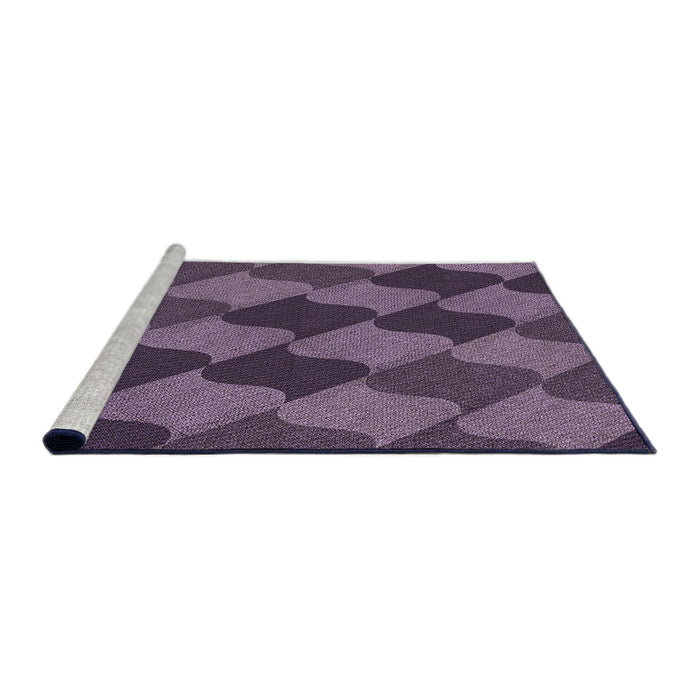 Sideview of Machine Washable Transitional Plum Purple Rug, wshpat1202pur