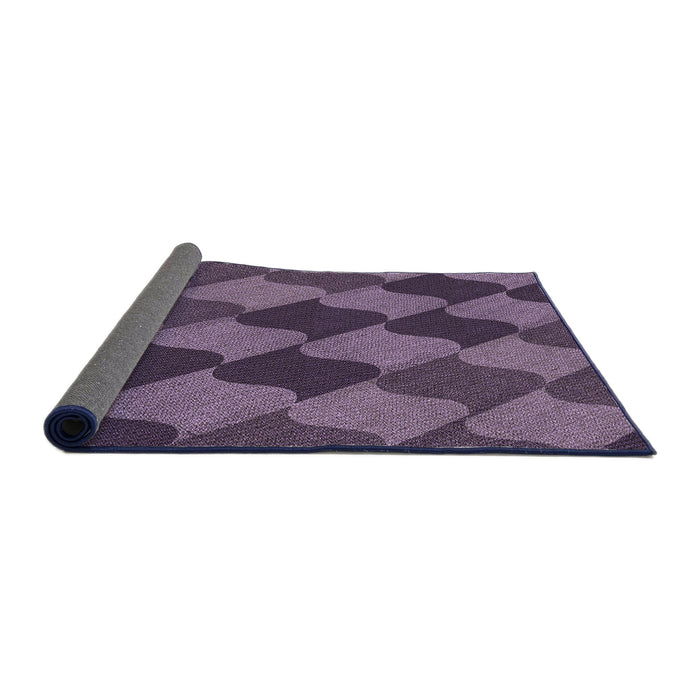 Thickness of Patterned Plum Purple Rug, pat1202pur