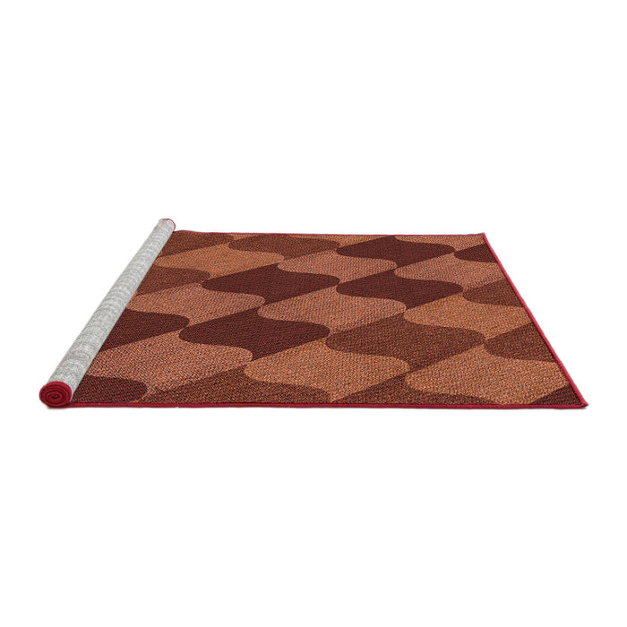 Sideview of Machine Washable Transitional Bright Orange Rug, wshpat1202rd