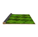 Thickness of Patterned Deep Emerald Green Rug, pat1202yw