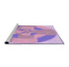 Sideview of Machine Washable Transitional Pastel Purple Pink Rug, wshpat1204pur