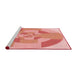 Sideview of Machine Washable Transitional Pastel Pink Rug, wshpat1204rd