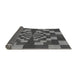 Thickness of Patterned Dark Gray Black Rug, pat1205gry