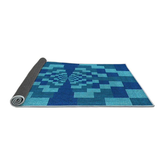 Thickness of Patterned Blueberry Blue Rug, pat1205lblu