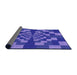 Thickness of Patterned Light Slate Blue Rug, pat1205pur