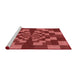 Sideview of Machine Washable Transitional Red Rug, wshpat1205rd