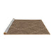 Sideview of Machine Washable Transitional Sepia Brown Rug, wshpat1206brn