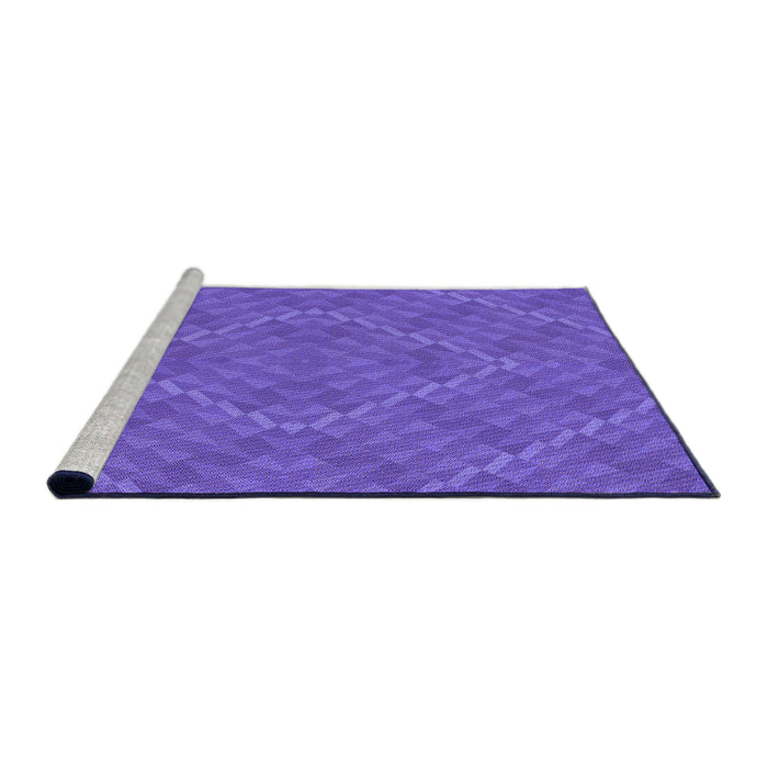 Sideview of Machine Washable Transitional Purple Mimosa Purple Rug, wshpat1206pur