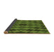 Thickness of Patterned Dark Forest Green Rug, pat1207brn