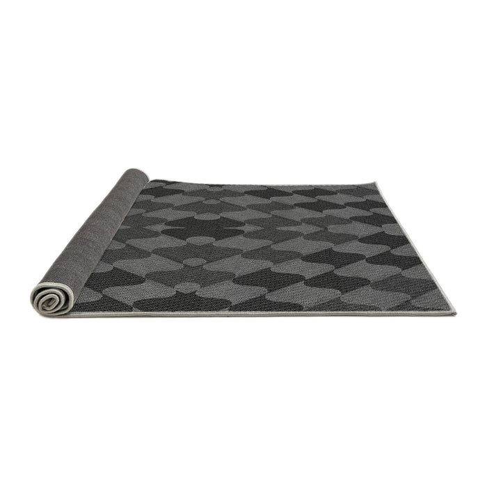 Thickness of Patterned Black Rug, pat1207gry