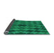 Thickness of Patterned Spring Green Rug, pat1207lblu