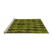 Sideview of Machine Washable Transitional Dark Yellow Green Rug, wshpat1207org