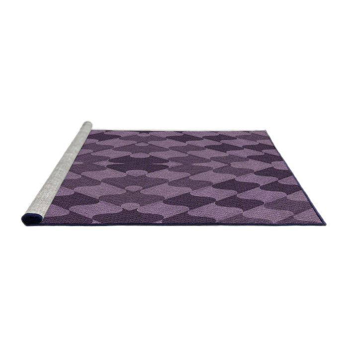 Sideview of Machine Washable Transitional Plum Purple Rug, wshpat1207pur