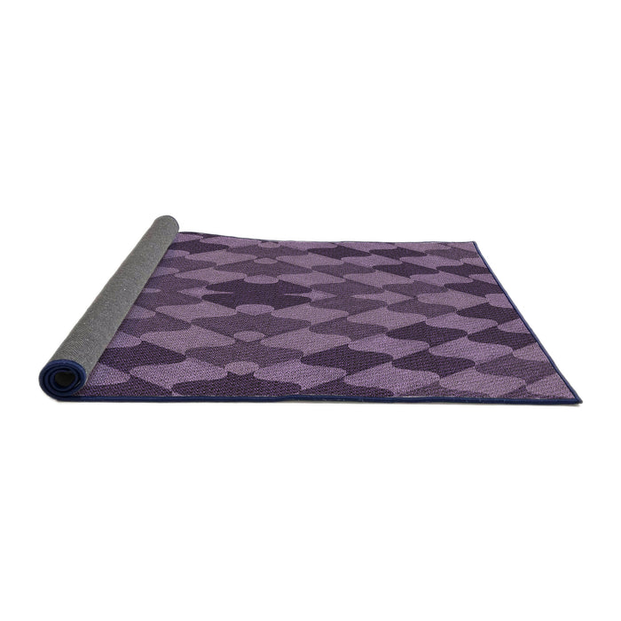 Thickness of Patterned Plum Purple Rug, pat1207pur