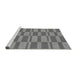 Sideview of Machine Washable Transitional Grey Gray Rug, wshpat1209gry