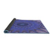 Thickness of Patterned Purple Rug, pat121blu