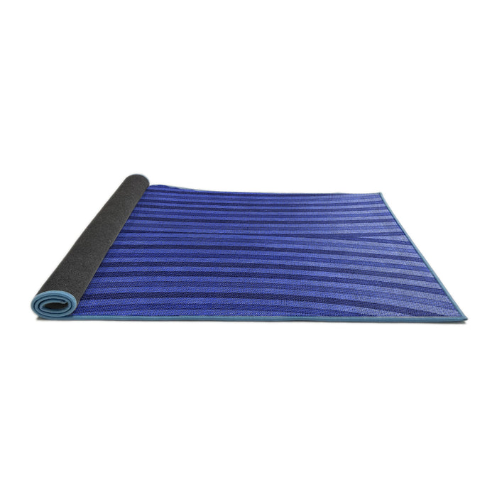 Thickness of Patterned Blue Rug, pat1210blu