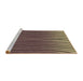 Sideview of Machine Washable Transitional Dark Almond Brown Rug, wshpat1210brn