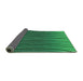 Thickness of Patterned Deep Emerald Green Rug, pat1210grn