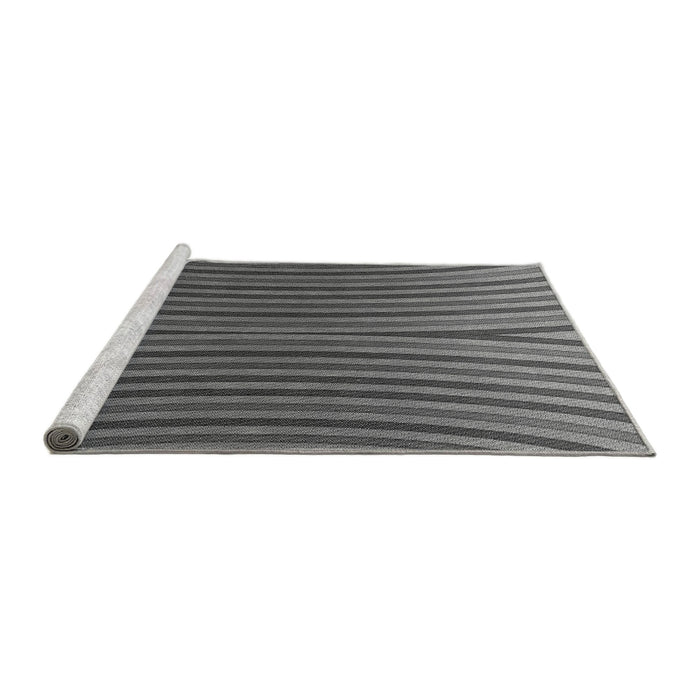Sideview of Machine Washable Transitional Gunmetal Gray Rug, wshpat1210gry