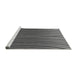 Sideview of Machine Washable Transitional Gunmetal Gray Rug, wshpat1210gry