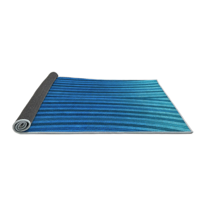 Thickness of Patterned Blue Rug, pat1210lblu