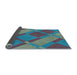 Thickness of Patterned Macaw Blue Green Rug, pat1211lblu