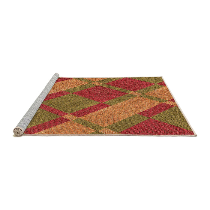 Sideview of Machine Washable Transitional Red Rug, wshpat1211org