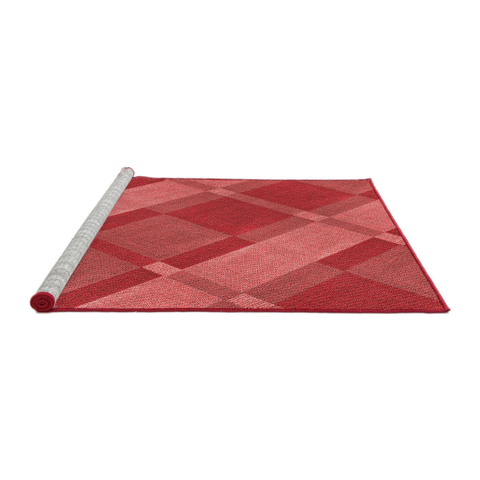 Sideview of Machine Washable Transitional Red Rug, wshpat1211rd
