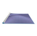 Sideview of Machine Washable Transitional Deep Periwinkle Purple Rug, wshpat1212blu