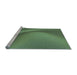 Sideview of Machine Washable Transitional Medium Forest Green Rug, wshpat1212lblu