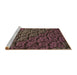 Sideview of Machine Washable Transitional Dark Gold Brown Rug, wshpat1213brn