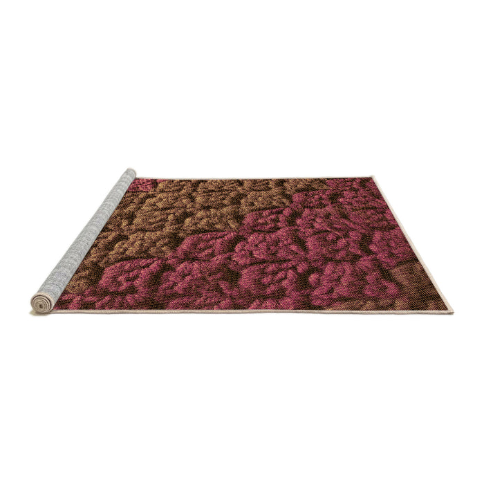Sideview of Machine Washable Transitional Red Rug, wshpat1213org