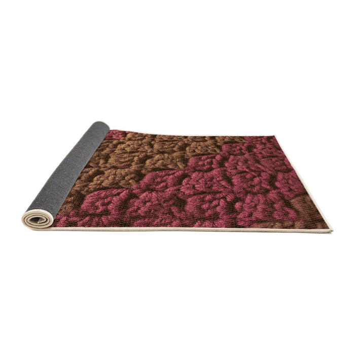 Thickness of Patterned Red Rug, pat1213org