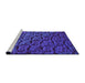 Sideview of Machine Washable Transitional Cobalt Blue Rug, wshpat1213pur