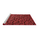 Sideview of Machine Washable Transitional Cranberry Red Rug, wshpat1213rd