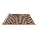 Sideview of Machine Washable Transitional Brown Sugar Brown Rug, wshpat1214brn