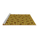 Sideview of Machine Washable Transitional Yellow Rug, wshpat1214yw