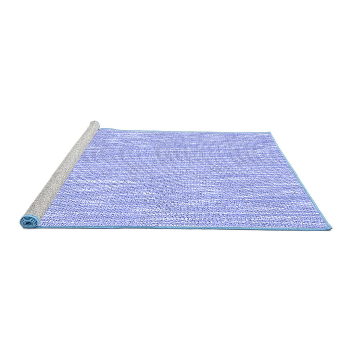 Sideview of Machine Washable Transitional Sky Blue Rug, wshpat1215blu