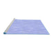 Sideview of Machine Washable Transitional Sky Blue Rug, wshpat1215blu