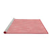 Sideview of Machine Washable Transitional Pastel Pink Rug, wshpat1215rd