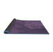 Thickness of Patterned Medium Purple Rug, pat1216blu