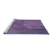 Sideview of Machine Washable Transitional Medium Purple Rug, wshpat1216blu