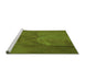 Sideview of Machine Washable Transitional Antique Bronze Green Rug, wshpat1216grn