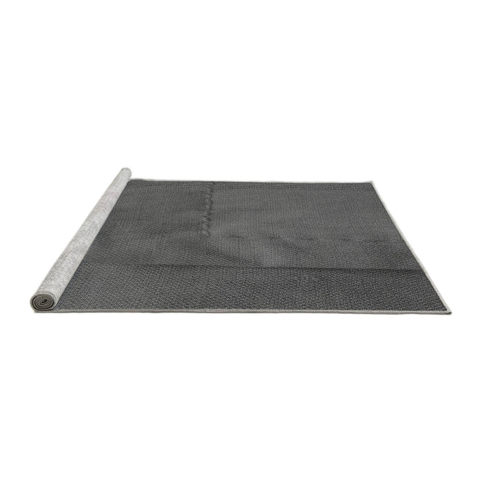 Sideview of Machine Washable Transitional Gray Rug, wshpat1216gry