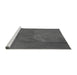 Sideview of Machine Washable Transitional Gray Rug, wshpat1216gry