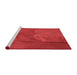 Sideview of Machine Washable Transitional Red Rug, wshpat1216rd